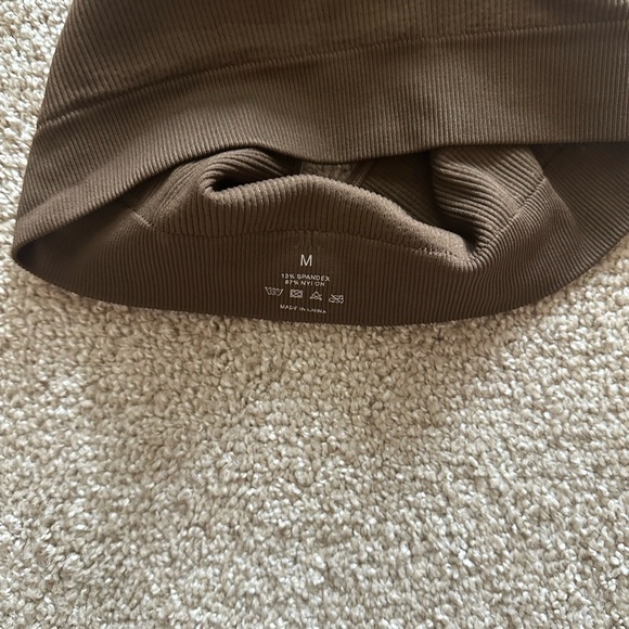 Brown Limitless Ribbed Seamless Halter Bra - Picture 3 of 5